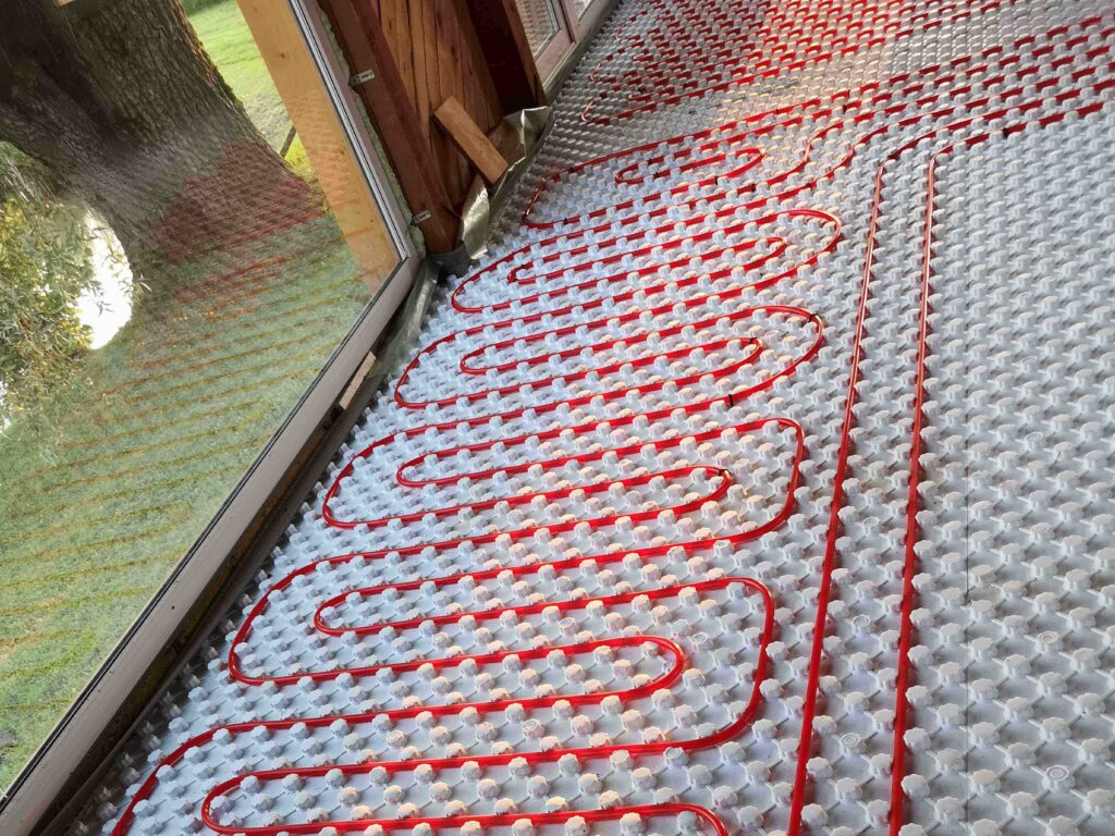 Photo of residential radiant floor heating in Missoula, Montana